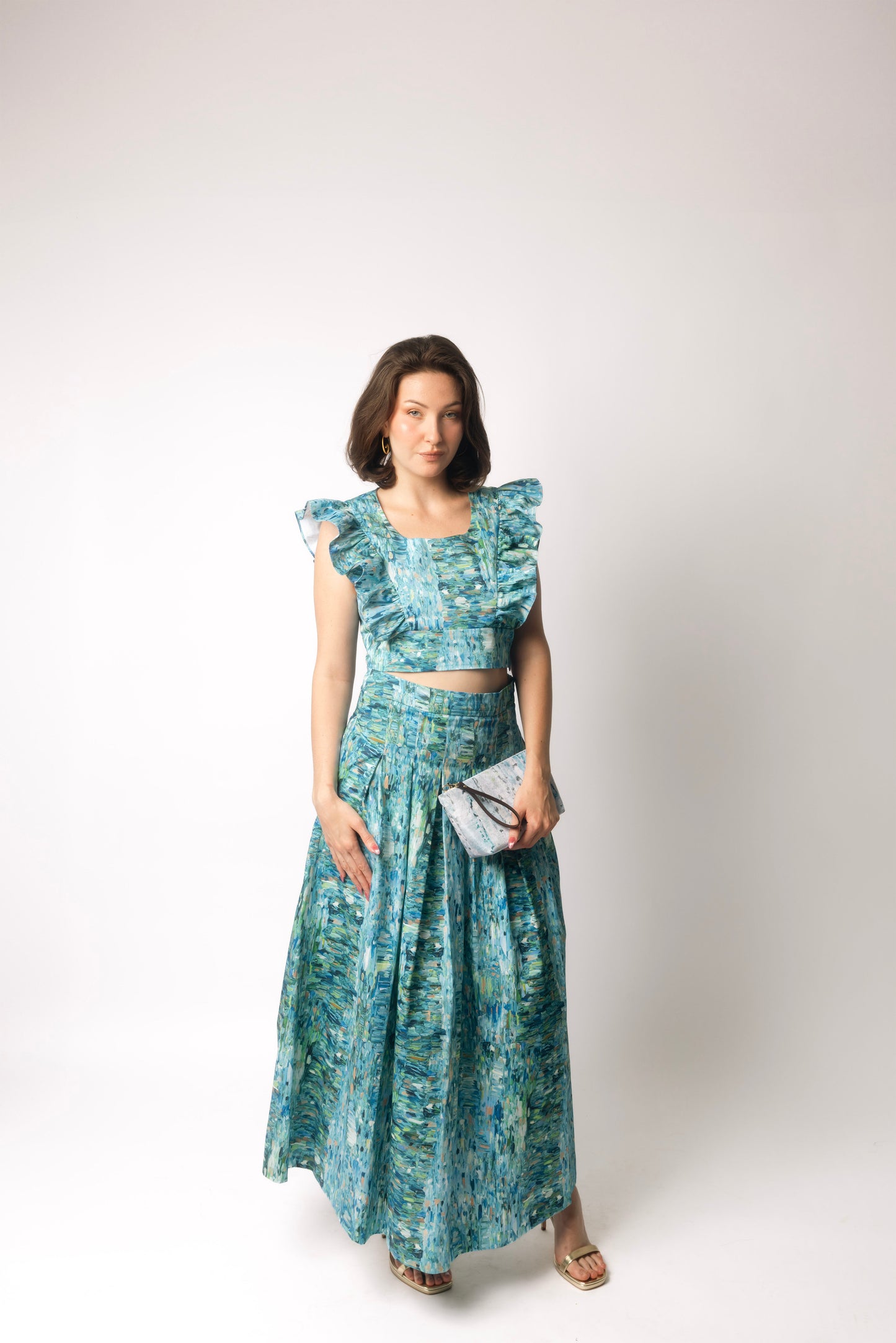 Cotton Sateen Flutter Sleeve Shirt - Light of the Seekers