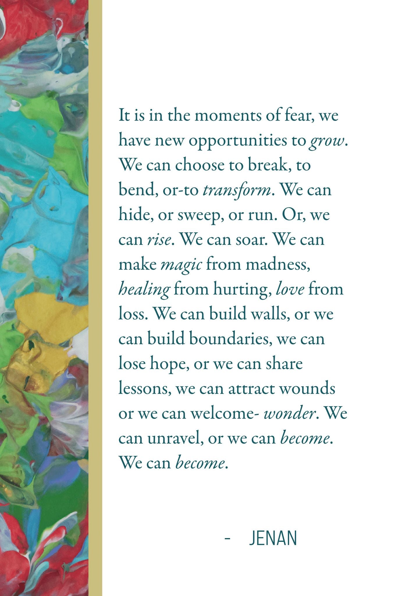 Poem Card- Rise