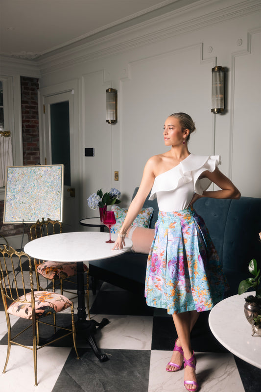 Le Reve, Baby Blue Cording - Velvet Pillow