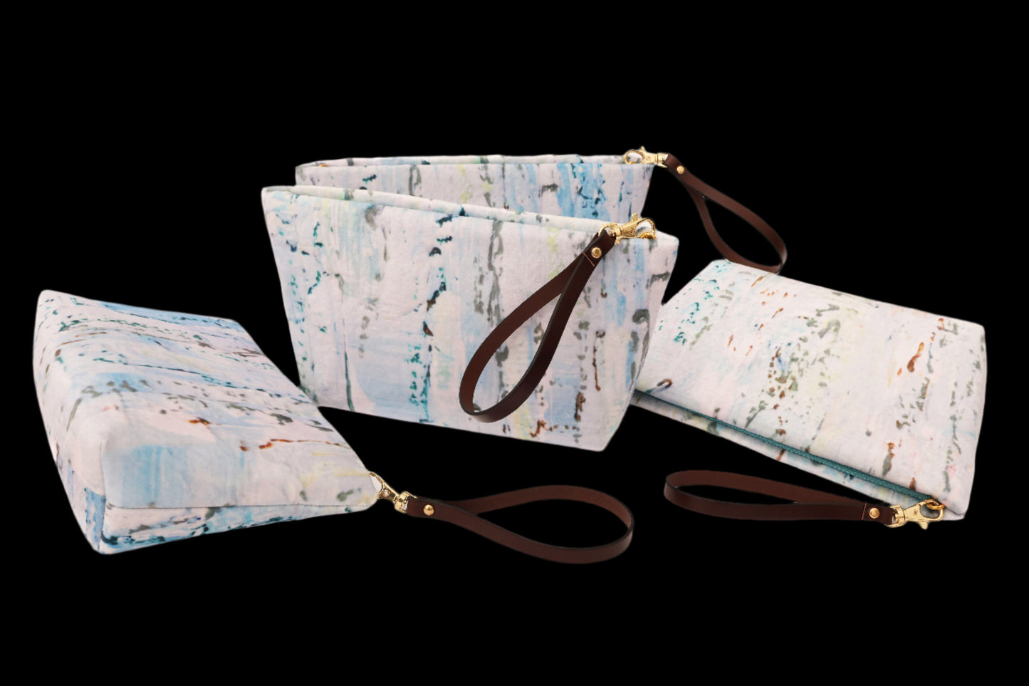 Handbag - Velvet Clutch- Celestial Tides