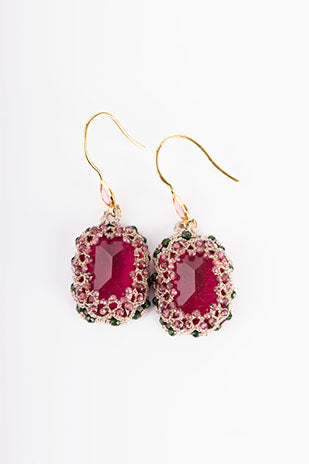 Chantel Earrings- garnet