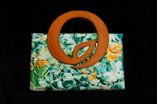 Handbag - Reasons- Leaf Leather Handle in Caramel