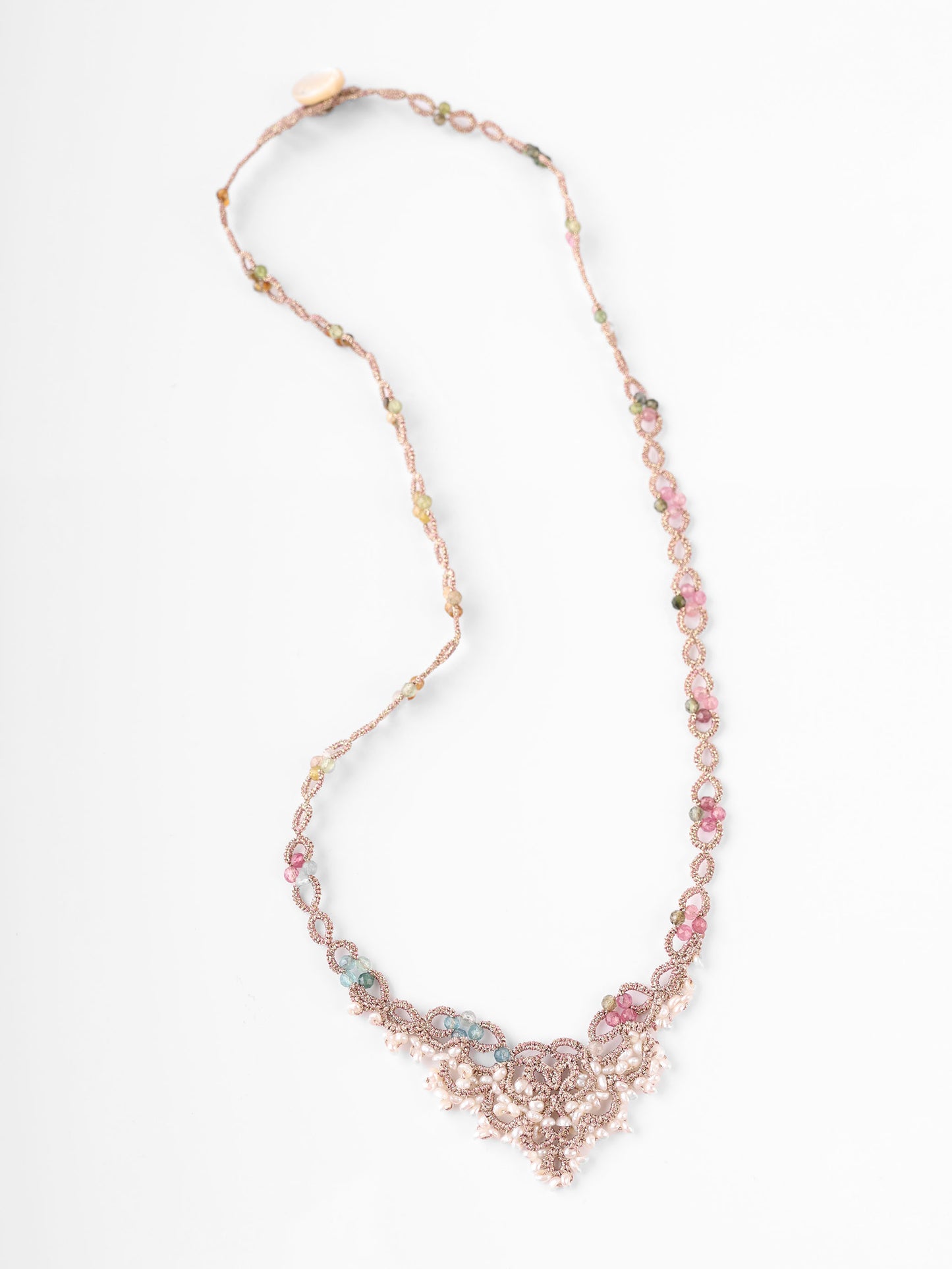 Talia Necklace- pink tourmaline