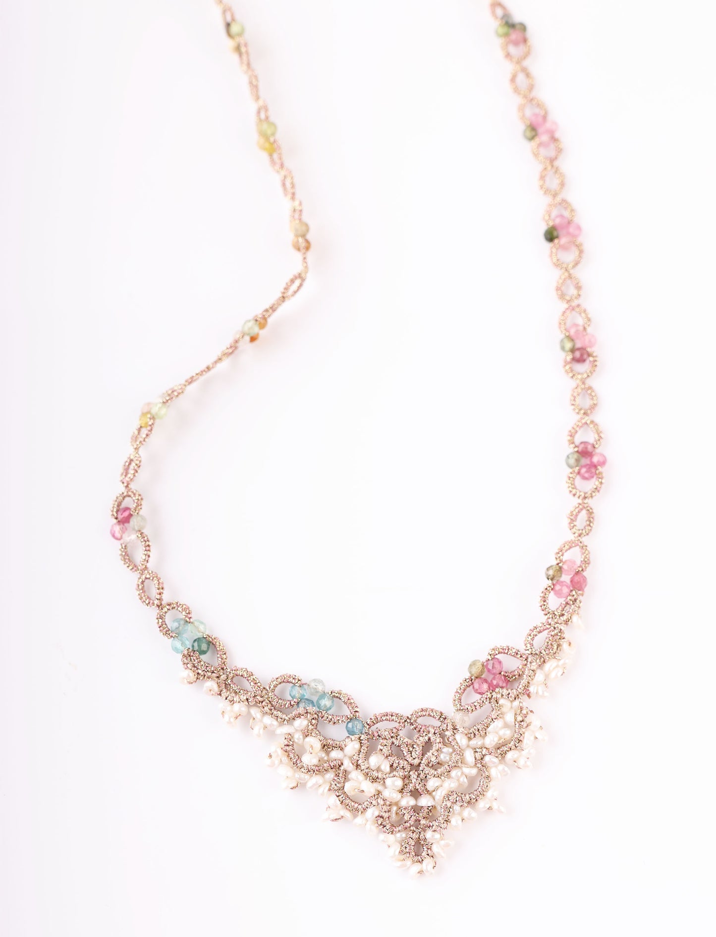 Talia Necklace- pink tourmaline