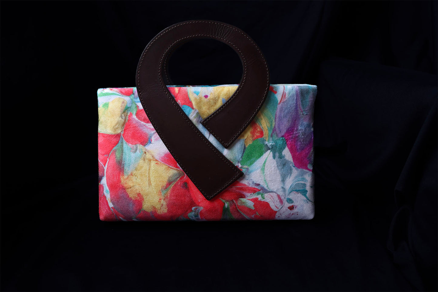 Handbag - The Marlow- Angular Leather Handle in Chocolate