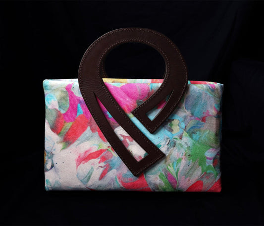 Handbag - The Marlow- Angular Leather Handle in Chocolate