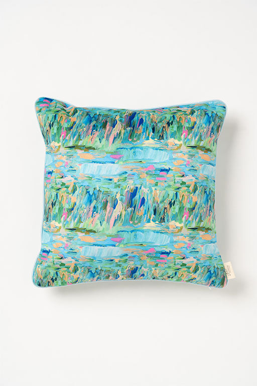 Pillow 20 x 20 with Baby Blue Cording- La Mer