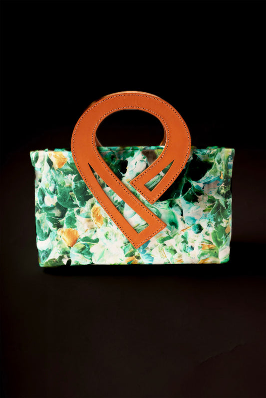 Handbag - Reasons- Angular Leather Handle in Caramel